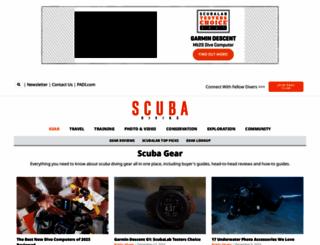 dive-gear.scubadiving.com screenshot
