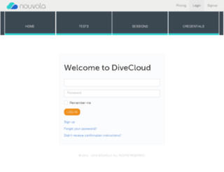divecloud.nouvola.com screenshot