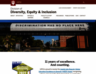 diversity.iupui.edu screenshot