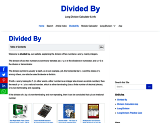dividedby.org screenshot