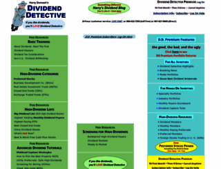 dividenddetective.com screenshot