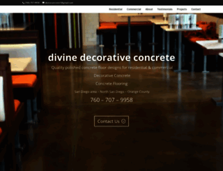 divinedecorativeconcrete.com screenshot