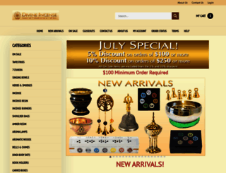 divineincense.com screenshot
