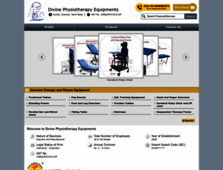 divinephysiotherapyequipments.com screenshot