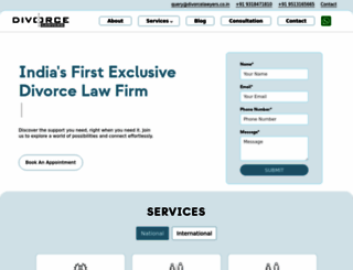 divorcelawyers.co.in screenshot