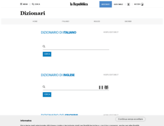 dizionari.repubblica.it screenshot