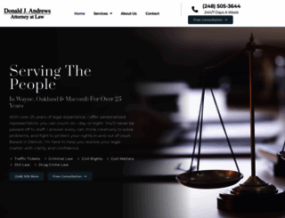 djandrewslaw.com screenshot