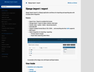 django-import-export.readthedocs.org screenshot