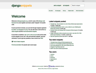 djangosnippets.org screenshot