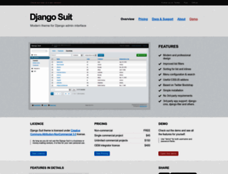 djangosuit.com screenshot