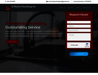 dmartinplumbing.com screenshot