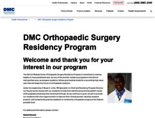 dmcorthopaedics.com screenshot