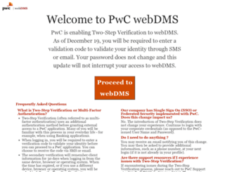 Access dms.pwc.com. PwC ID