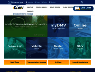 dmv.de.gov screenshot