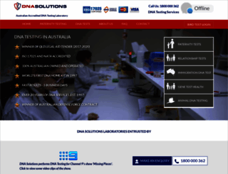 dnasolutions.com.au screenshot