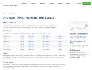 dns-tools.domaintools.com screenshot