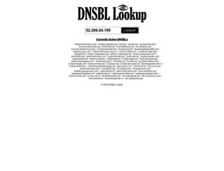 dnsbllookup.com screenshot