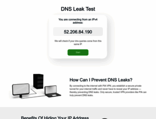 dnsleak.com screenshot