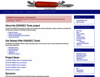 dnssec-tools.org screenshot