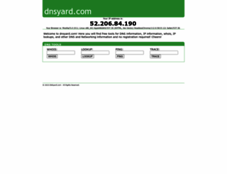 dnsyard.com screenshot