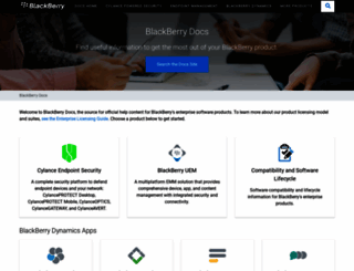 docs.blackberry.com screenshot
