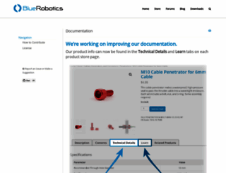 docs.bluerobotics.com screenshot
