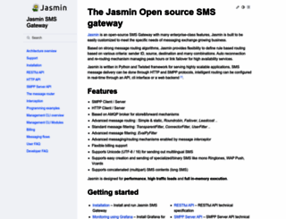 docs.jasminsms.com screenshot