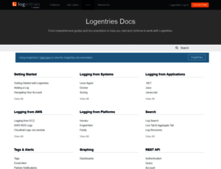 docs.logentries.com screenshot