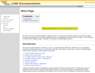 docs.loni.org screenshot