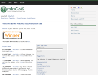 docs.miacms.org screenshot