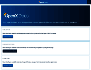 docs.openx.com screenshot