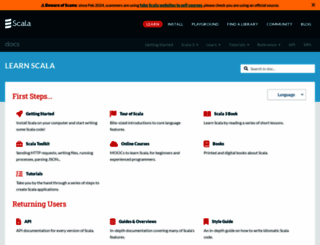 docs.scala-lang.org screenshot