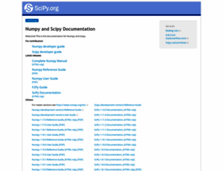 docs.scipy.org screenshot
