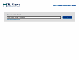 doctors.stmarysregional.com screenshot