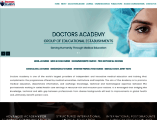 doctorsacademy.org.uk screenshot