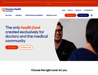 doctorshealthfund.com.au screenshot
