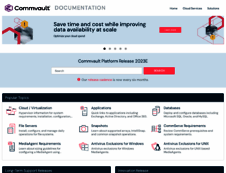 documentation.commvault.com screenshot