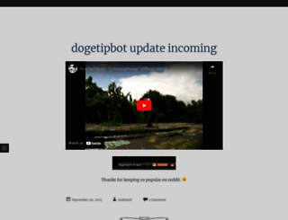 dogetipbot.wordpress.com screenshot