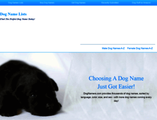 dognamers.com screenshot