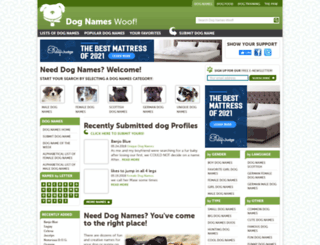 dognameswoof.com screenshot