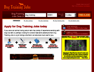 dogtrainingjobs.com screenshot
