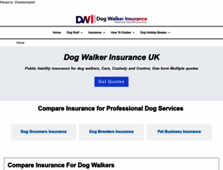 dogwalkerinsurance.co.uk screenshot