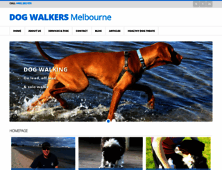 dogwalkersmelbourne.com.au screenshot