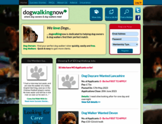 dogwalkingnow.co.uk screenshot