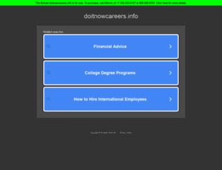 doitnowcareers.info screenshot