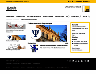 doktoratsschule-psychologie.uni-graz.at screenshot