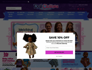 dollclothessuperstore.com screenshot