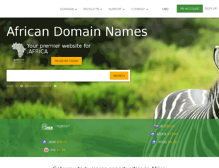 domain-check.africaregistry.com screenshot
