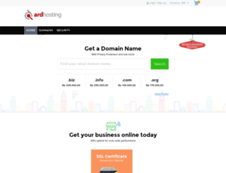 domain.ardhosting.com screenshot