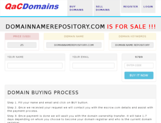 domainnamerepository.com screenshot